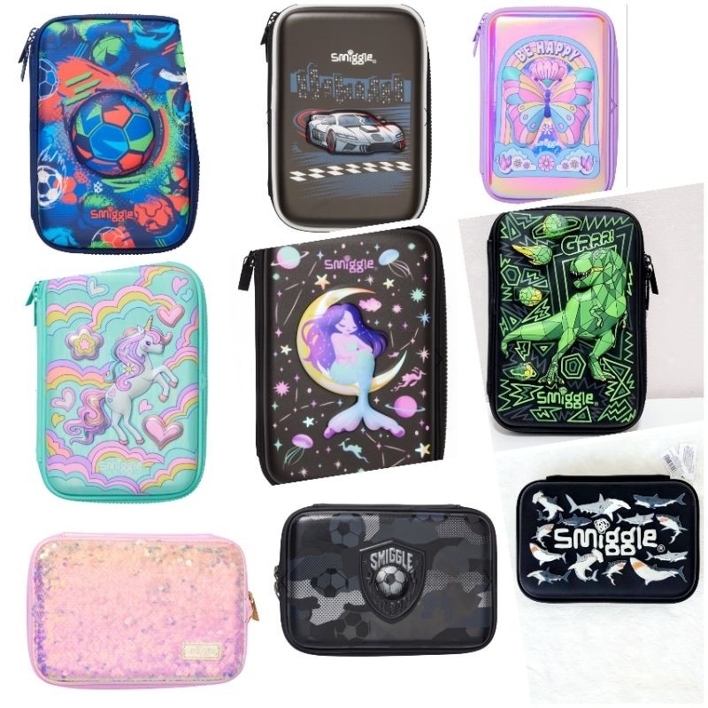 

(ORIGINAL STORE) Smiggle Hardtop Pencil Case Assist/Cosmos/Drift/Limitless/Wild Side(Tempat Pensil SD)