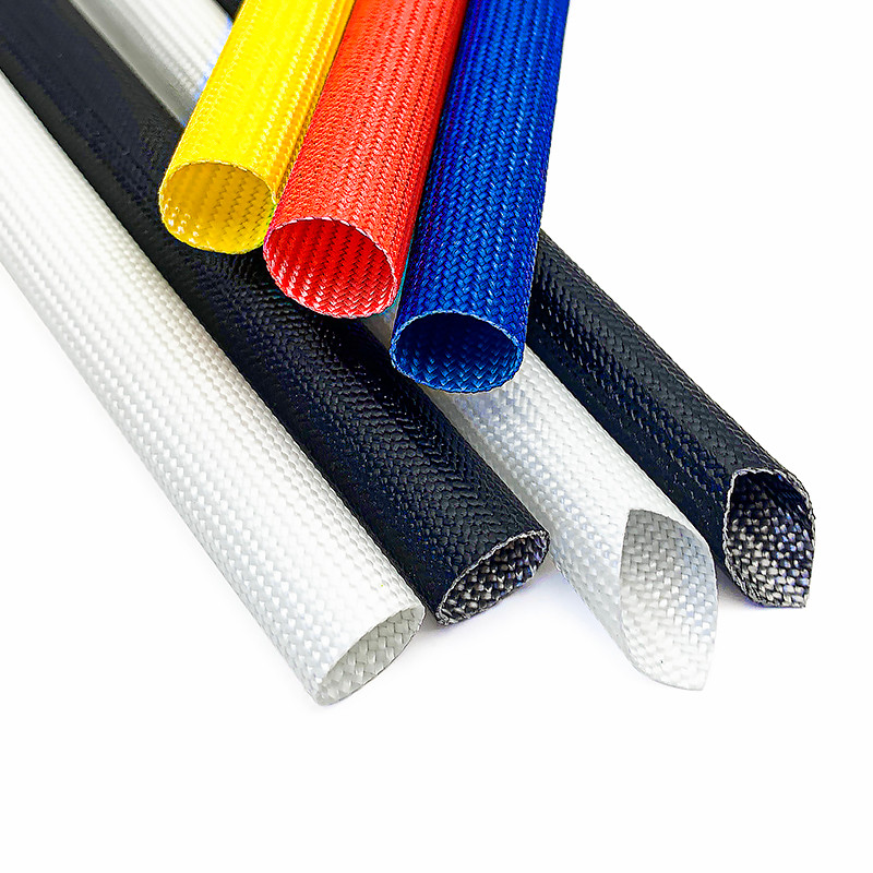 

1.2KV~1.5KV Fiberglass Cable Sleeve ID 1mm~30mm Silicone Resin Insulate Hose High Temperature Resistant Insulating Tube