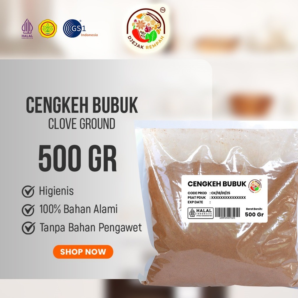 

Cengkeh Bubuk / Clove Powder (Kemasan 100 Gr - 500Gr)