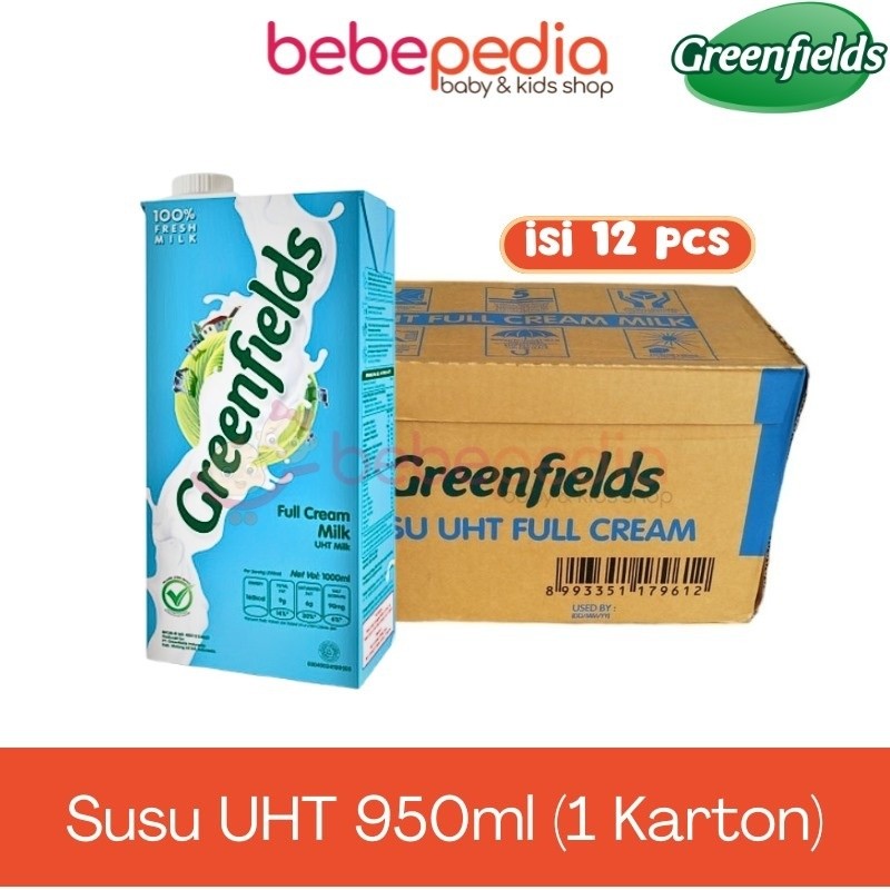 

GREENFIELDS SUSU UHT FULL CREAM 950ML ( 1 DUS ISI 12PCS )