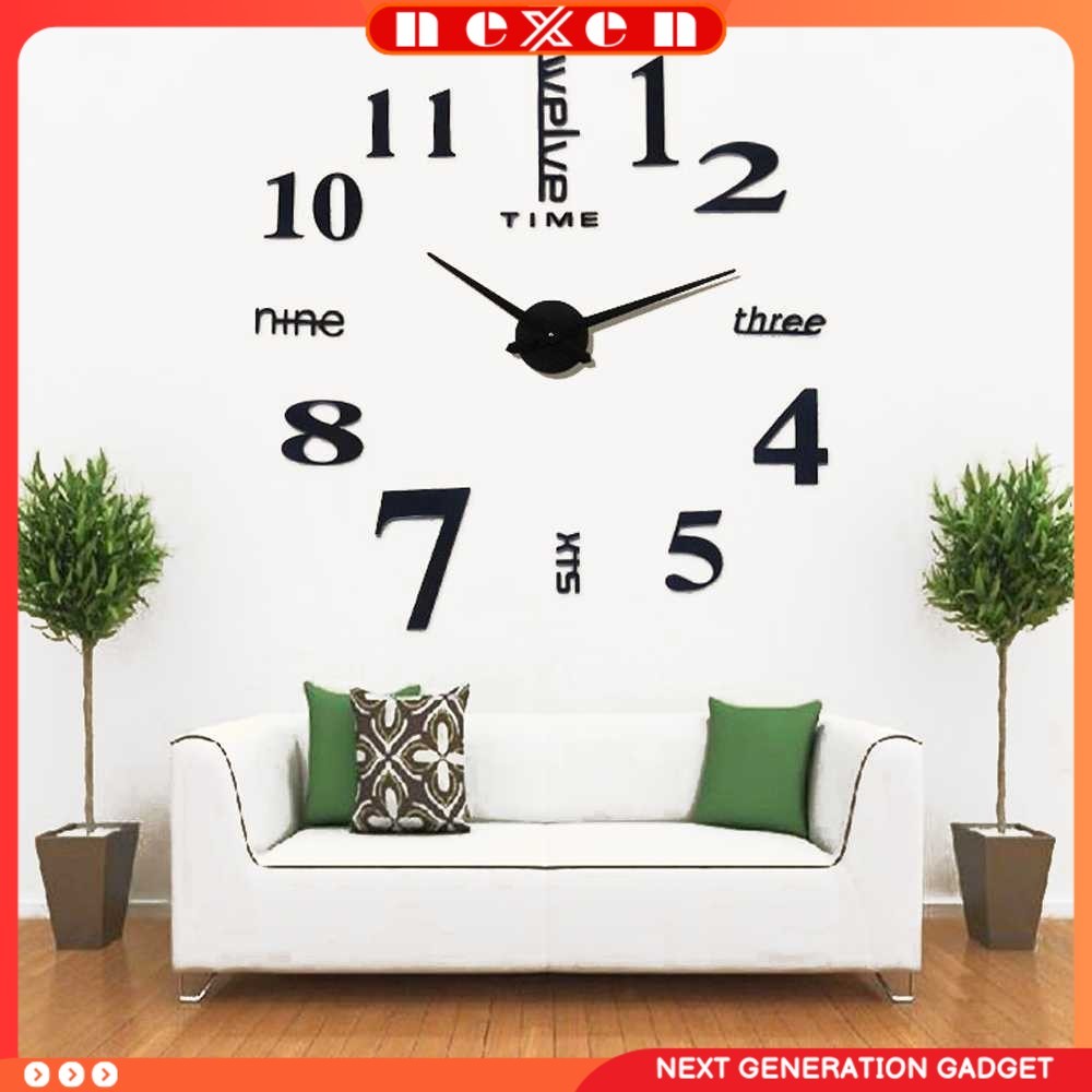Jam Dinding Besar DIY Giant Wall Clock Quartz 120 cm - MR-101