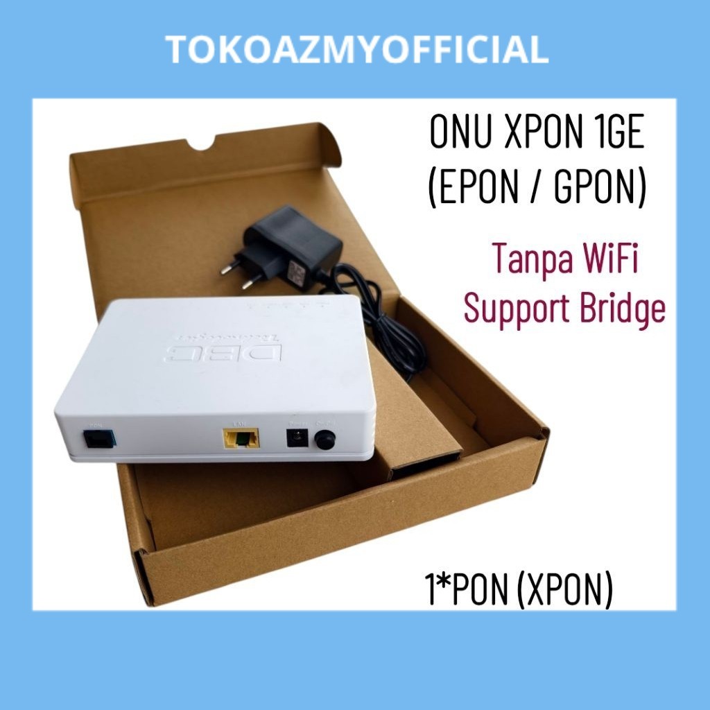 XPON ONU ONT 1GE bisa EPON GPON non WiFi support Bridge Gigabit Ethernet