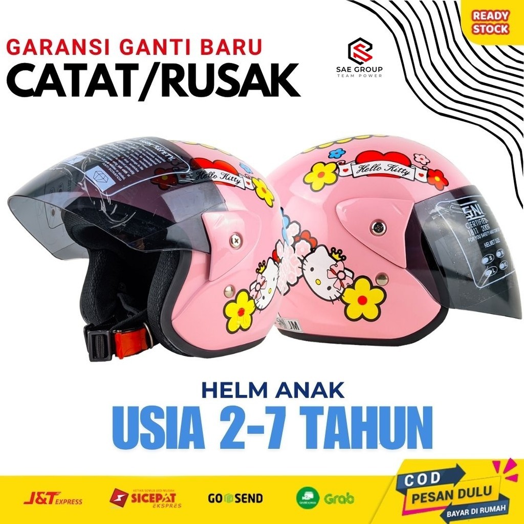 Helm Motif Anak Kecil Usia 1 2 3 4 5 6 7 Tahun Perempuan Lucu