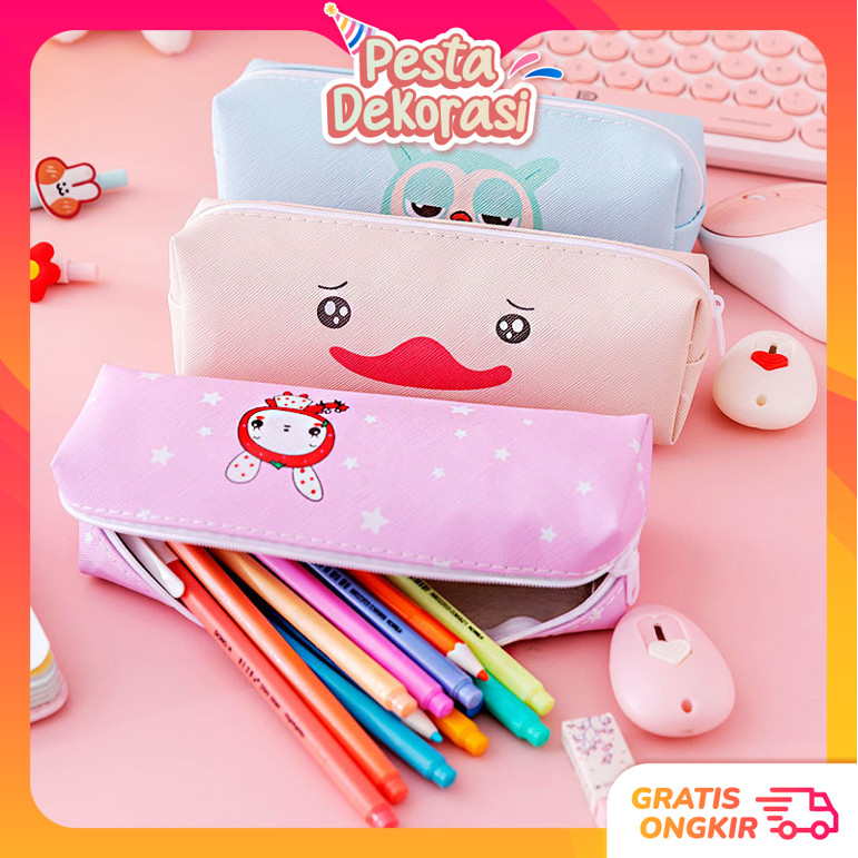 

PESTA DEKORASI S5726 Kotak Pensil Tempat Pensil Karakter Lucu Tempat Pensil Kotak Pensil Case Motif Kotak Pensil Anak Import