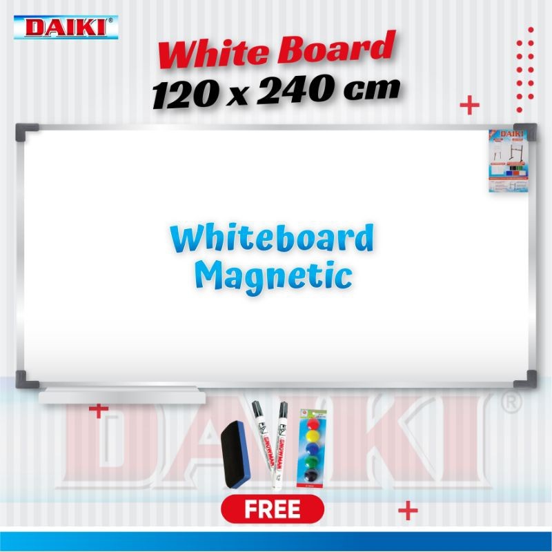 

Papan tulis / Whiteboard Magnetic DAIKI Uk 120x240 Cm