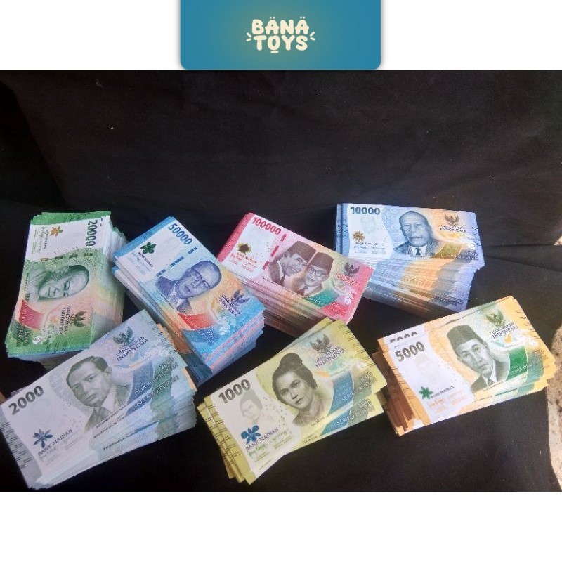 100 Lembar Uang Mainan Edisi Model Terbaru 2022 Uang Mainan Anak Cetakan Bagus Gambar Cerah MIRIP AS