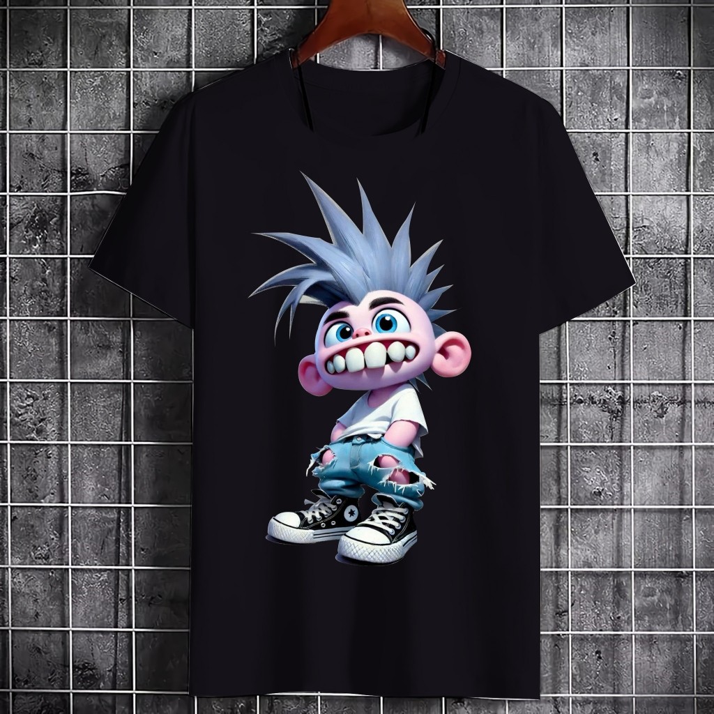 PROMO KAOS OBLONG PRIA LENGAN PENDEK/KAOS OBLONG DISTRO/MOTIF GIGI BESAR