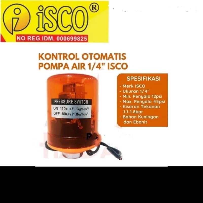 OTOMATIS POMPA AIR LUBANG KECIL 1/4 ISCO