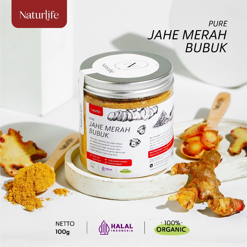 

NEW JAHE MERAH BUBUK 100G ASLI 100% TANPA CAMPURAN ORIGINAL NATURLIFE SERBUK JAHE / BUBUK MINUMAN JAHE MERAH / JAHE MERAH INSTAN PURE RED GINGER POWDER / IMUN BOOSTER ORGANIC NUTRIFARM / BEORGANIK / DARI BUMI / SAFIYA / GALLEO PREMIUM