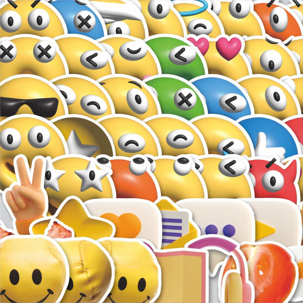 

Stiker Cutting Pack Stiker Object Emoticon Isi 100Pcs Series Aesthetic Lucu Keren Untuk Koper Bahan Vynil