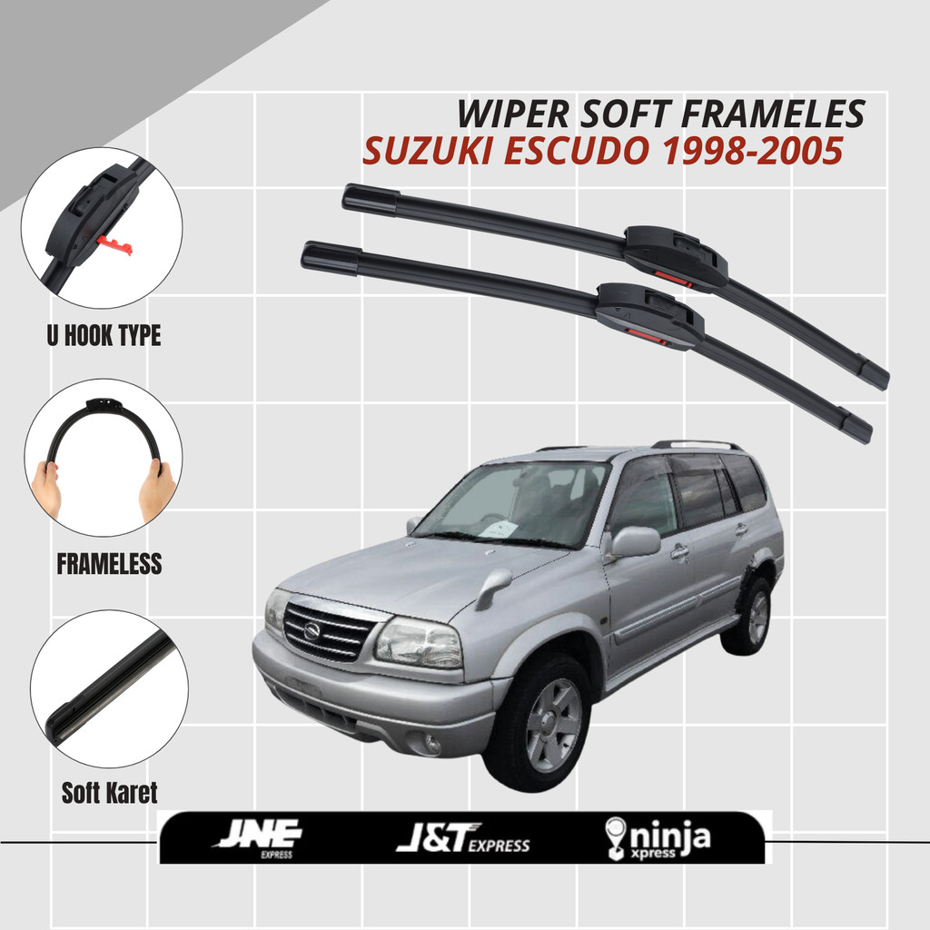 Wiper Mobil Frameless Suzuki Escudo 1998-2005 / Grand Escudo 2006 - Sekarang