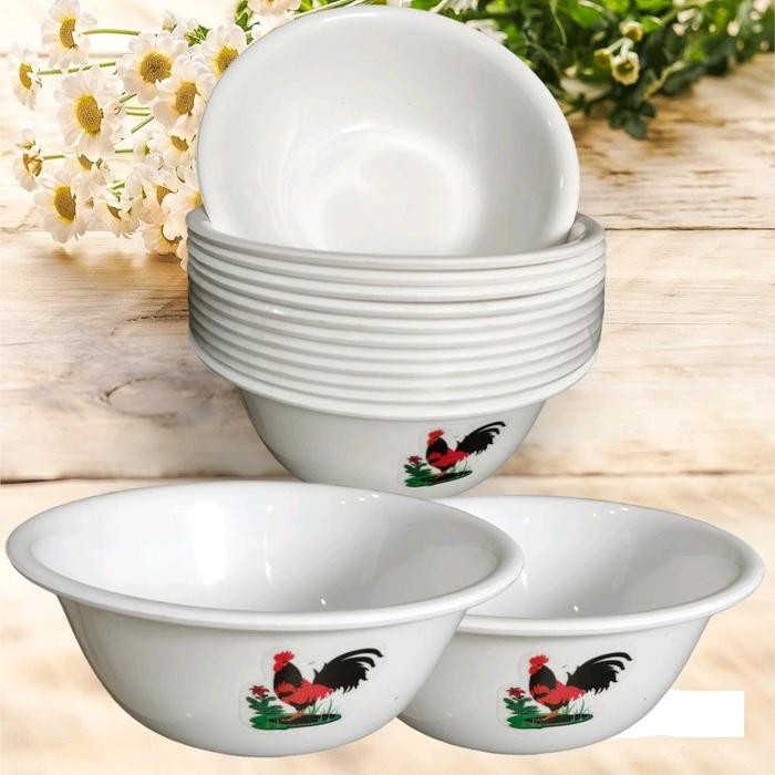 Lapak iki - PAKET HEMAT ISI 24 MANGKUK plastik AYAM JAGO BERAT 1 KG mangkok Plastik mangkok bakso pi