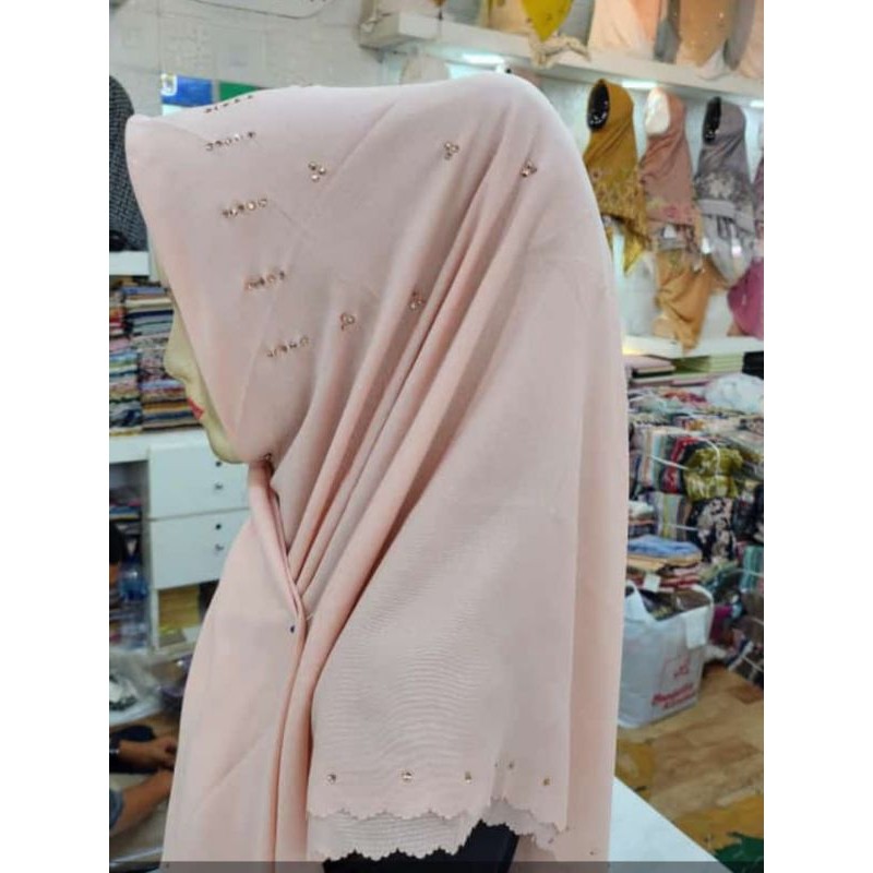 kerudung segiempat bungatta ori premium  payett swarosky