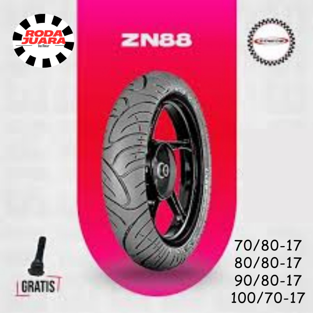 BAN ZENEOS RING 17 70/80 80/80 90/80 100/70 ZN88 SATUAN/SEPASANG BAN TUBELES MOTOR BEBEK