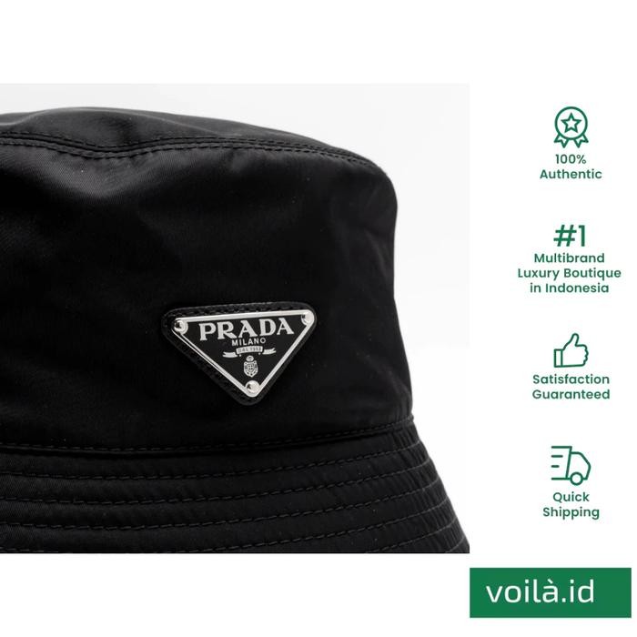 Voilaid Prada Re-Nylon Bucket Hat Black - L