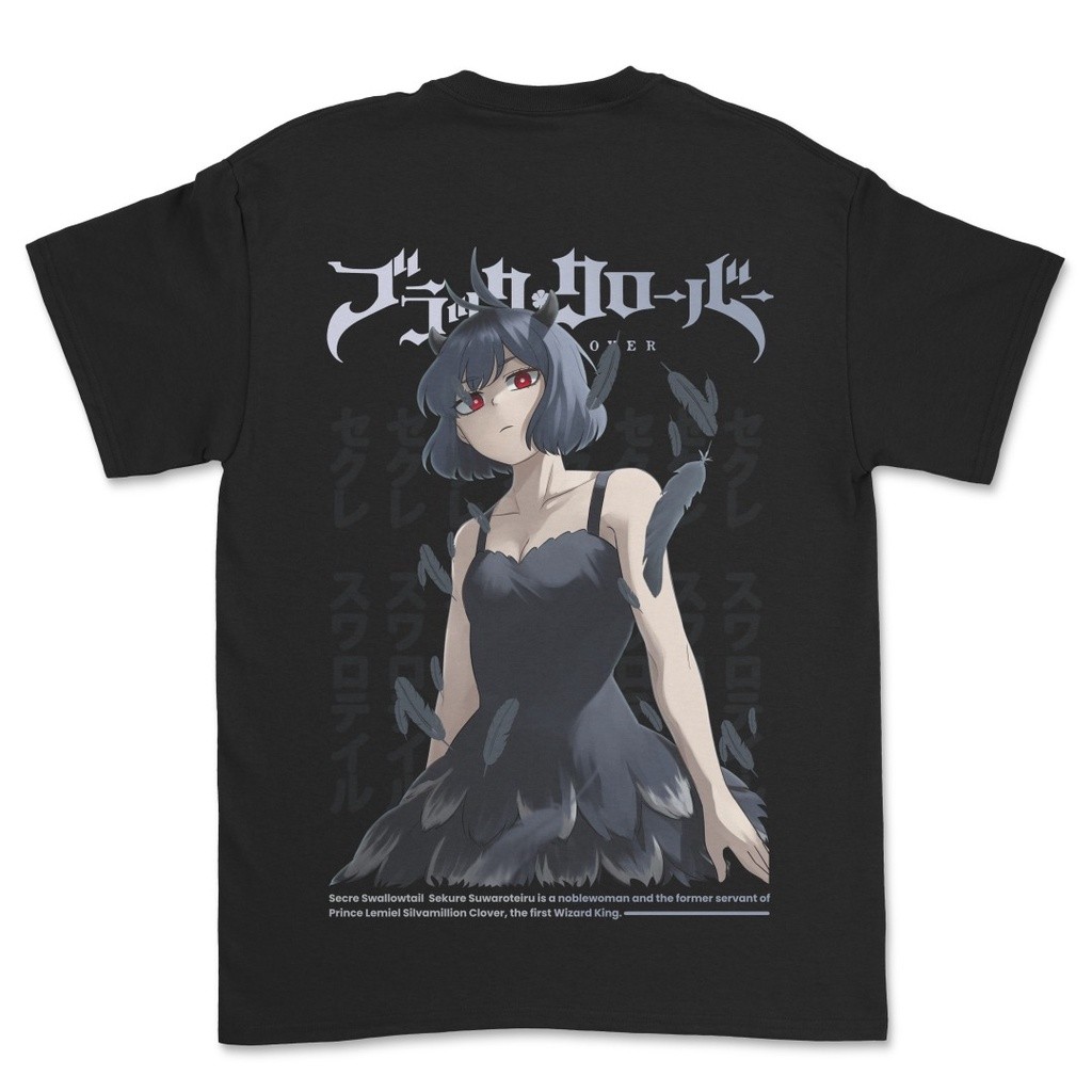 Kaos Anime Black Clover Nero Sacre Swallowtail