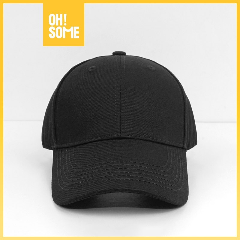 OHSOME - ohgo Topi Bisbol Fashion Pria Wanita Polos Baseball Caps Black