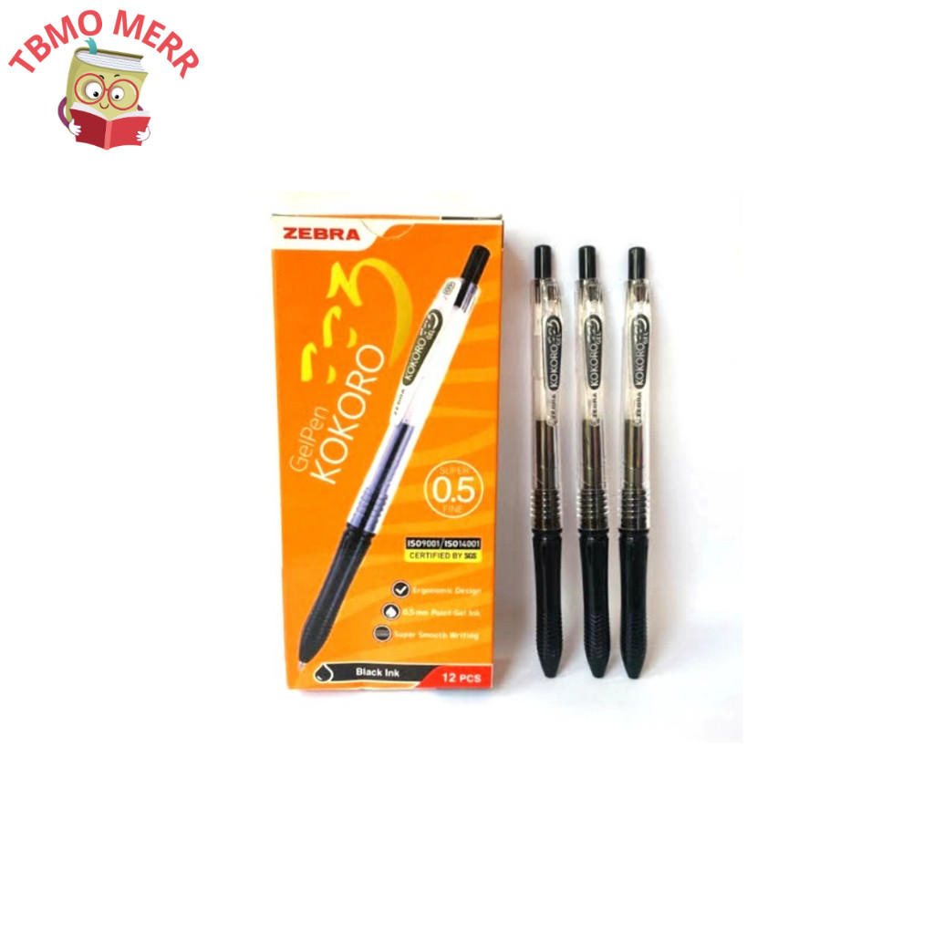 

[BUY 12 Free 1] Zebra Kokoro Sweet-Black Bulpen Gel 0.5mm
