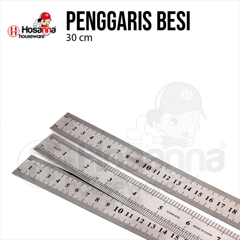 

Penggaris Besi Stainless 30cm / Alat Ukur Stainless / Garisan