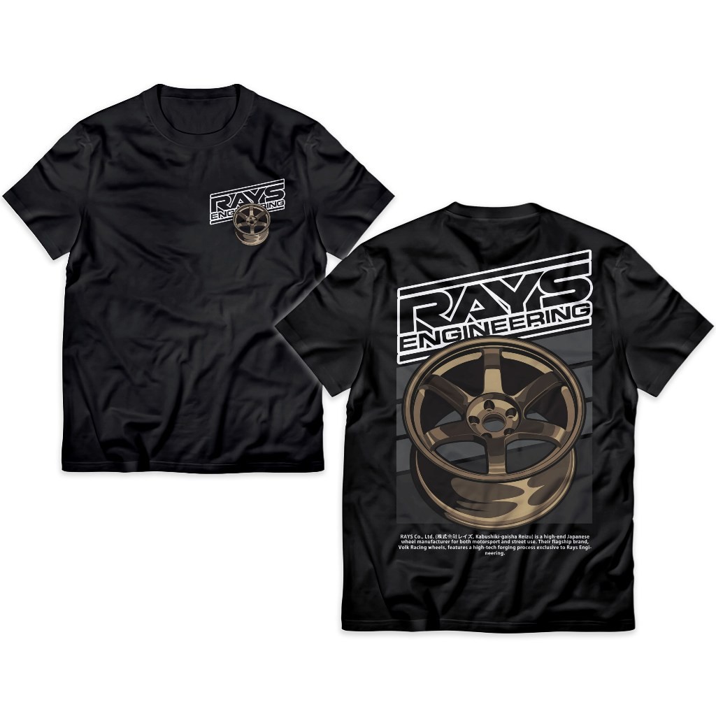 Kaos Racing Velg Rays Engineering Wheels TE37 TE 37 Legend - Baju Distro Motor Mobil Logo Otomotif
