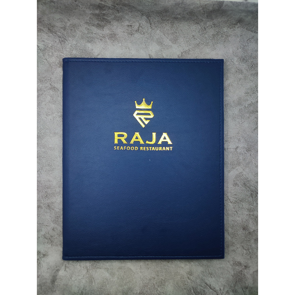

Cover buku menu embos logo cafe,resto,hotel,kedai,dll.