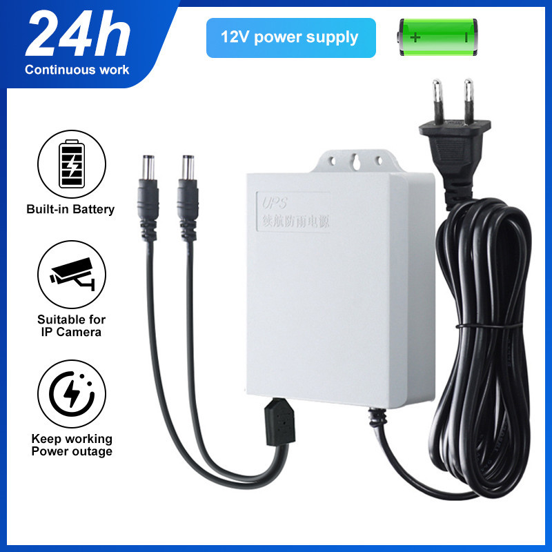 COD UPS Mini 12V-2A Kecil Sumber Daya Tak Terputus UPS Kehidupan Baterai Kamera Pemantauan Luar Ruan