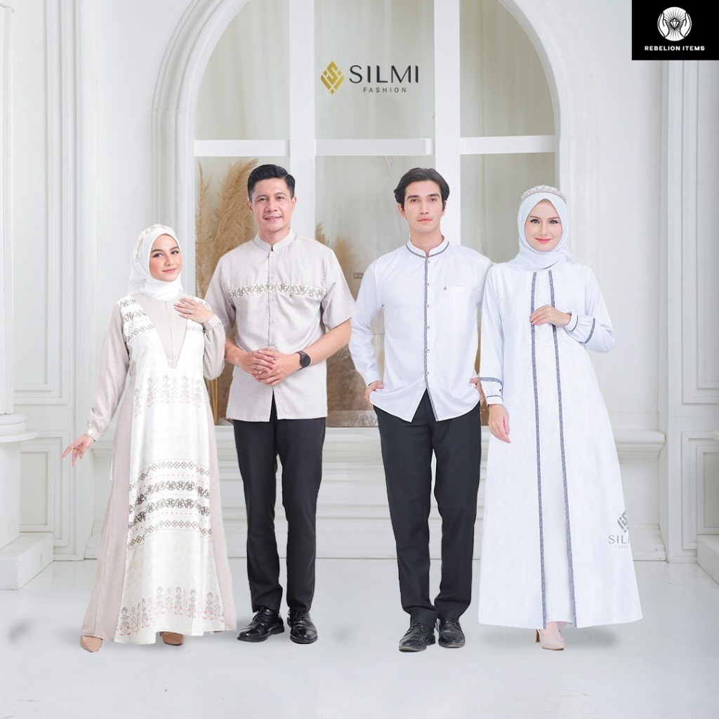 Silmi Official || Gamis Putih Wanita Kekinian Abaya Turkey Terbaru Mewah Elegan Premium || Inayah Fa