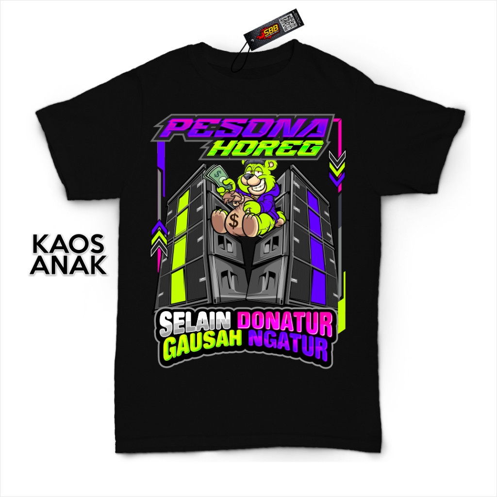 Baju Kaos Anak PESONA HOREG Sound Miniatur Katun Laki Sound Balap Blitar