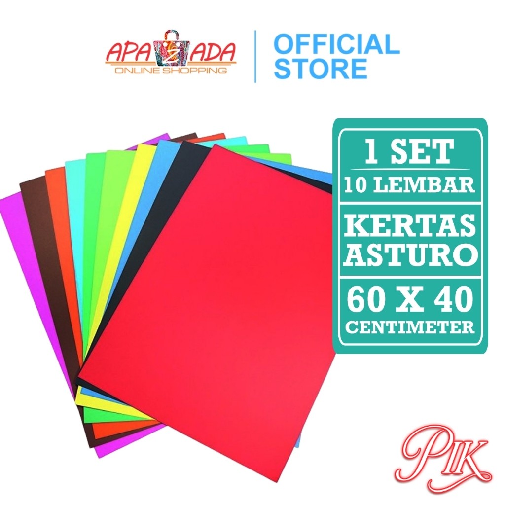 

Kertas Asturo 60 x 40 Cm [10 Lembar] / Kertas Manila Guppy AST60X40 / Kertas Karton Warna