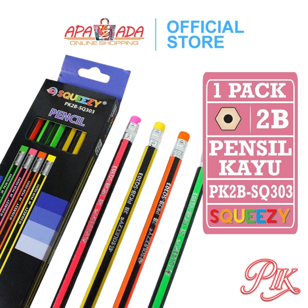 

Pensil 2B Body Warna Warni Isi 12 Pcs / Pencil Squeezy Striped Color / Pensil Kayu Murah / Pensil Fancy PK2B-SQ303