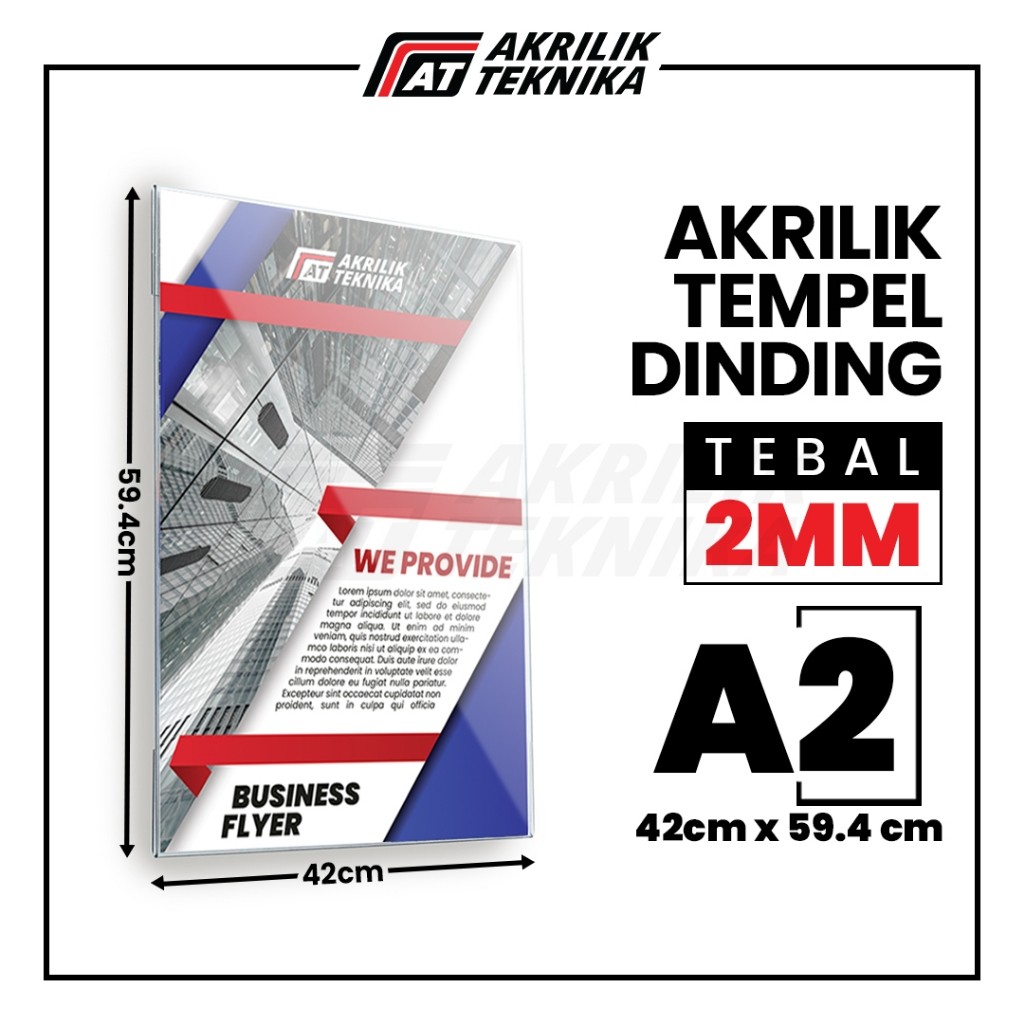 

KAYDEN STORE Akrilik Tempat Brosur Tempel Sign Holder Qris Barcode Menu Wall Thicker Acrylic - Ukuran A2