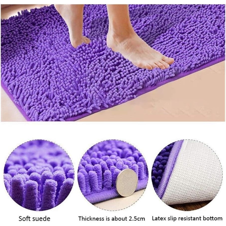 Kiara Keset Microfiber / Keset Kaki Cendol Microfiber Anti Slip Anti Licin / Keset Menyerap Air