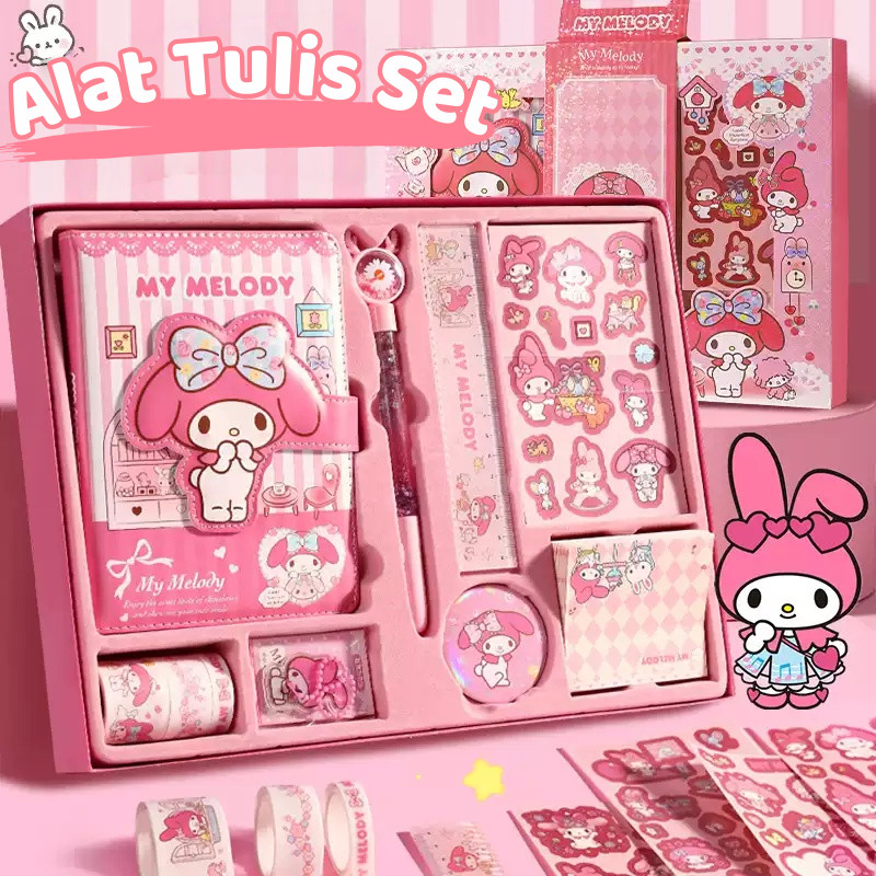 

IRIS 9 in 1 Paket Jurnal Set Alat Stiker Gadis Lucu/9 IN 1 GIFT BOX ALAT TULIS SANRIO / SET ALAT TULIS SANRIO / STATIONARY GIFT BOX KUROMI