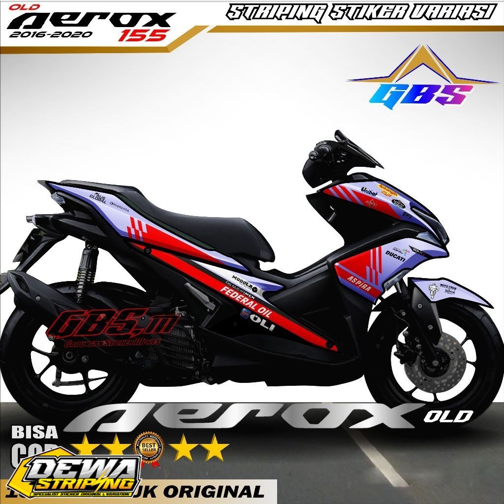Striping Variasi Aerox 155 Old Stiker Striping Motor Aerox 155 Lama Striping Modifikasi