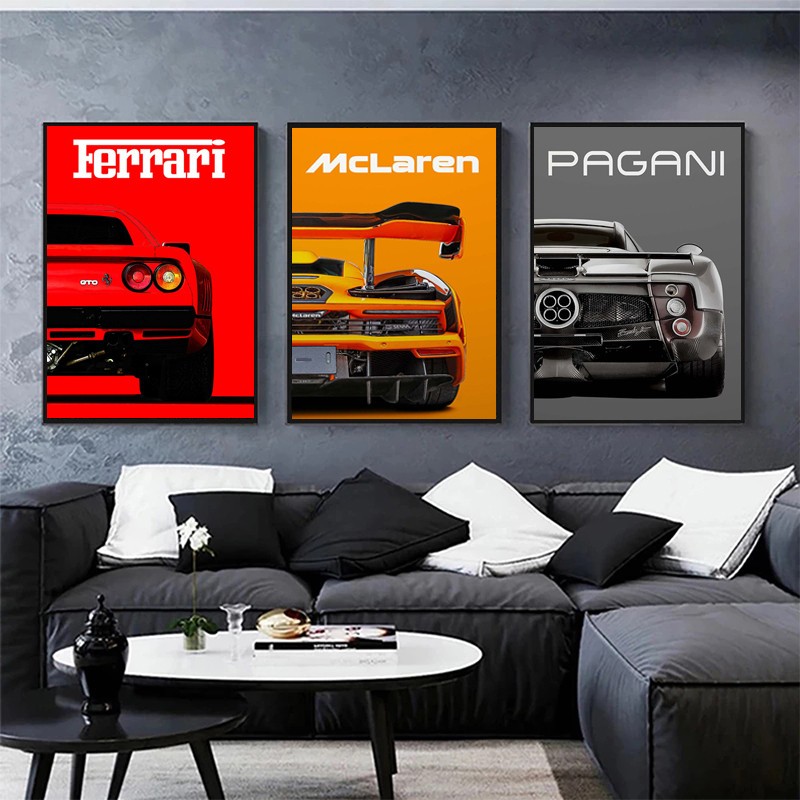 

Modern Cool Ferraris Lamborghini Pagani Classic Racing Car Canvas Painting Posters Print Wall Art Picture Living Room Home Decor