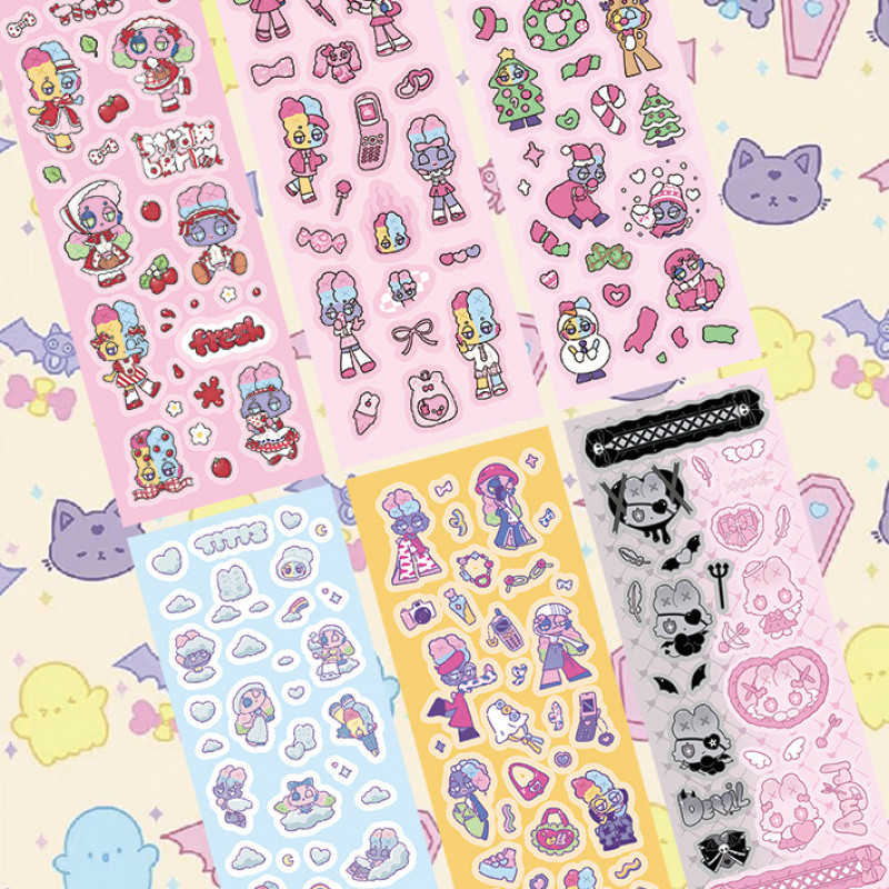 

Korean Cartoon Laser Cute Sweet Cool Rabbit Stickers Hand Account Planner Diary Notebook Scrapbook DIY Decorative Stickers