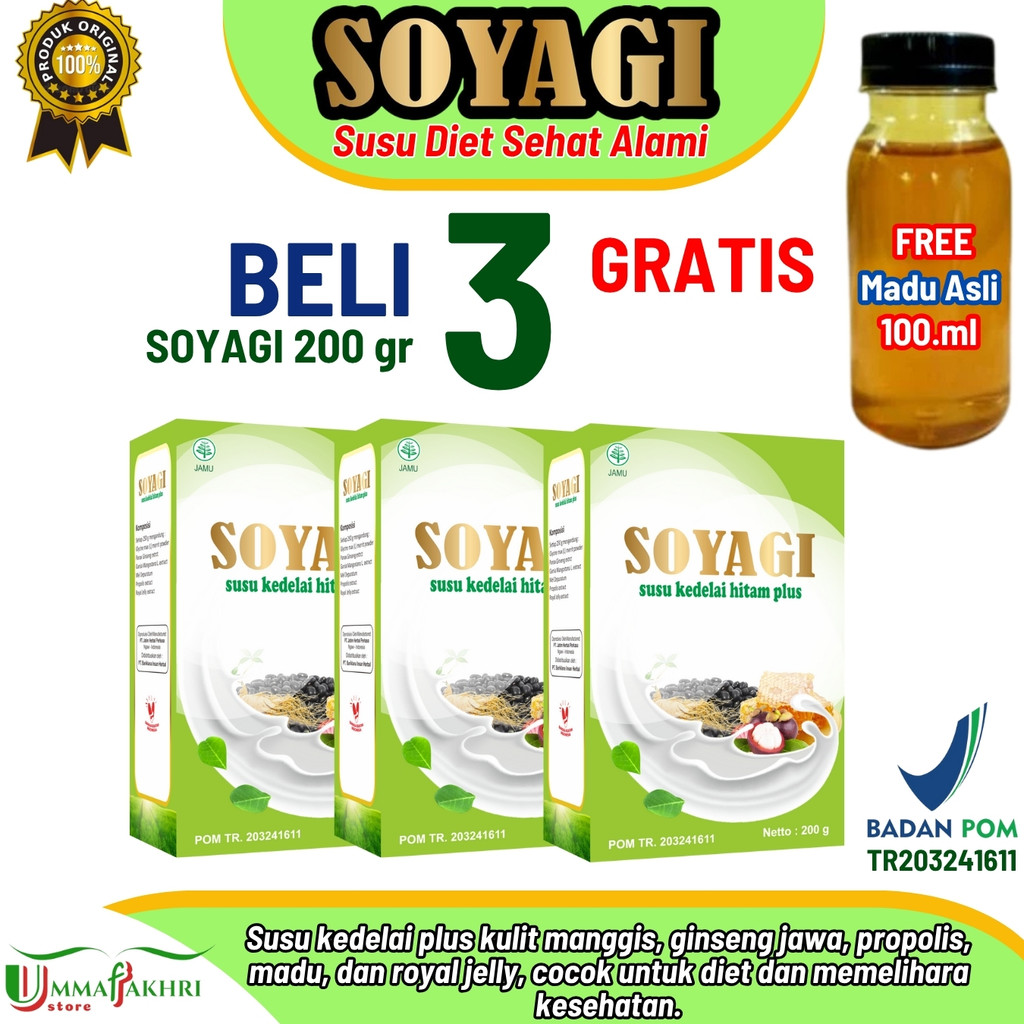 

[Paket 3 box] Soyagi Susu Kedelai Hitam kaya Antioksidan dan Protein