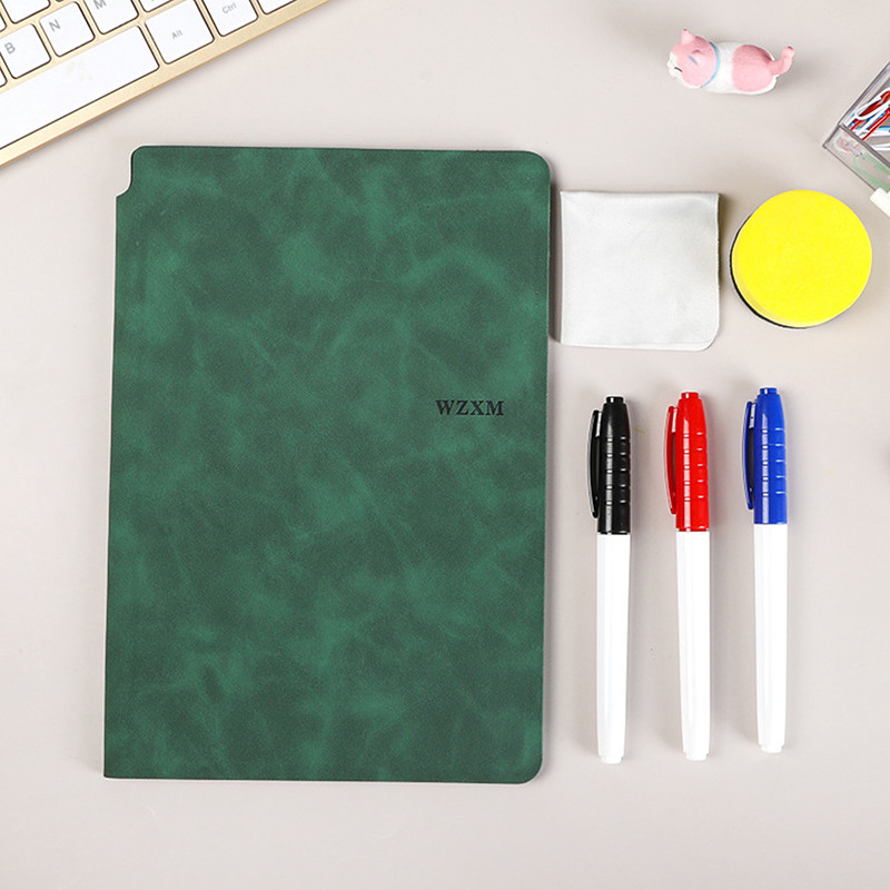 

A5 Reusable Whiteboard Notebook Book With Free Whiteboard Pen Erasing Cloth Weekly Planner Portable Notebooks