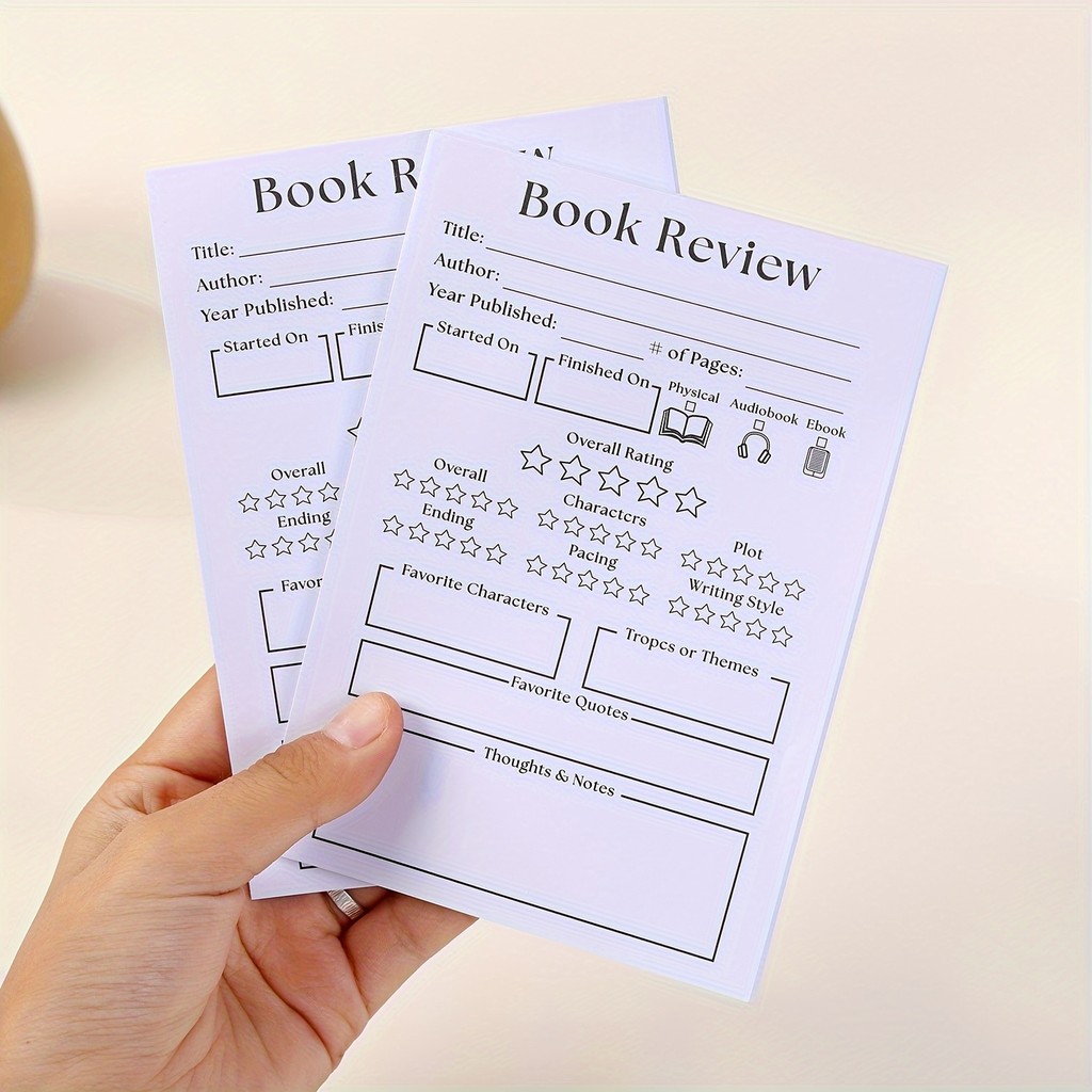 

2 Pcs Funny Book Review Notepad ,Perfect Gift for Book Lovers & Daily Office Use,40 Sheets/Pad