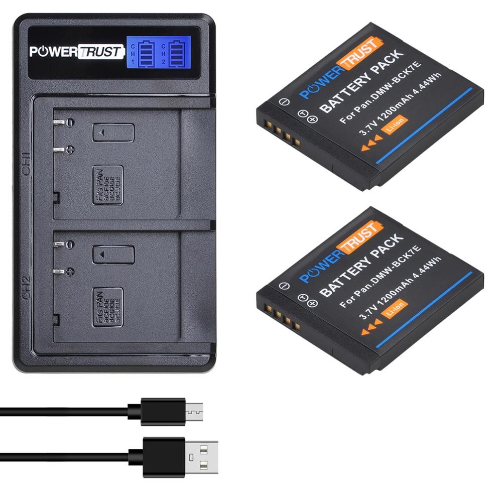 DMW-BCK7 DMW-BCK7E Battery and  arger for Panasonic DMW-BCK7PP NCA-YN101G Lumix DMC-FP5 DMC-FP7 DMC-