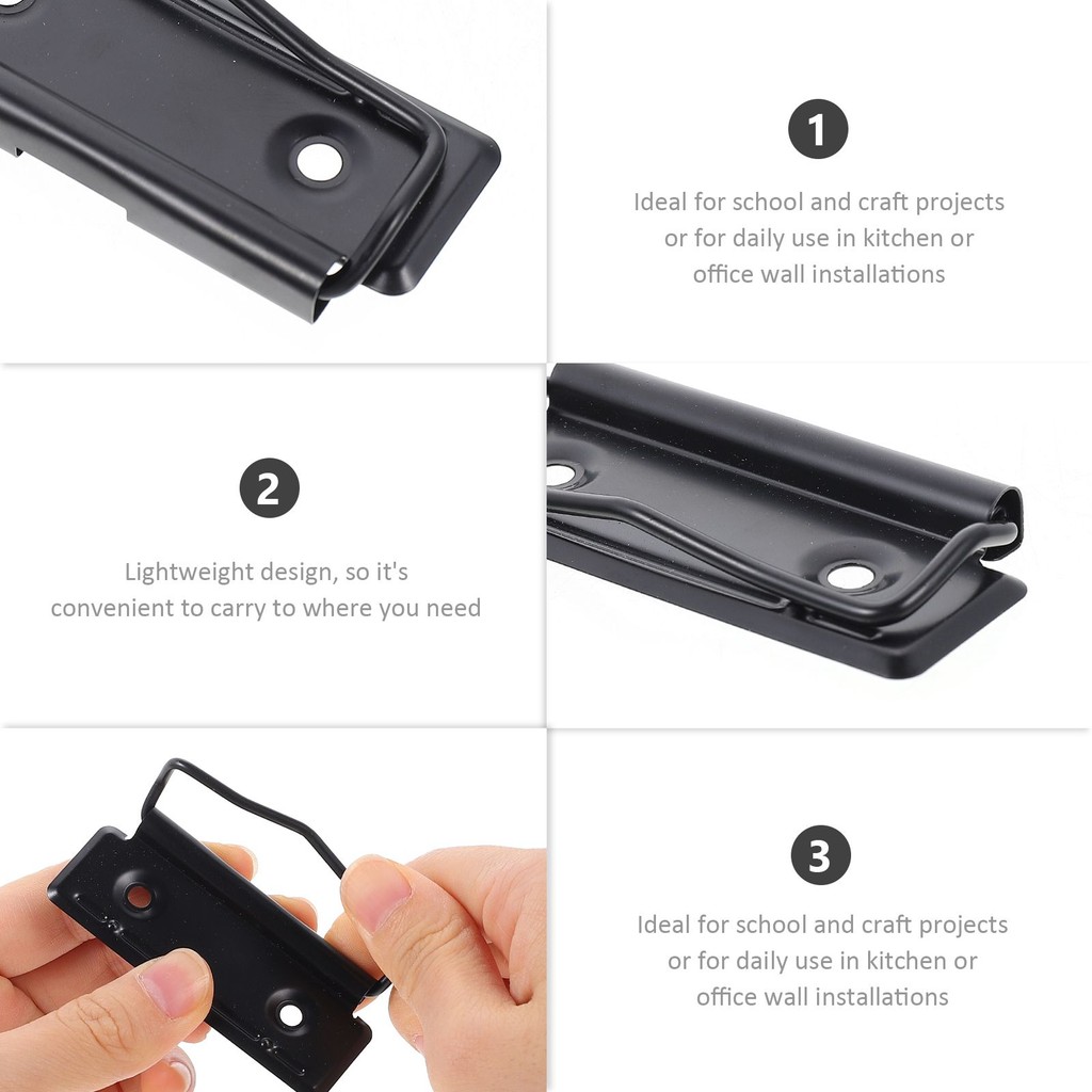 

15 Pcs Clipboard with Storage Stationery Plate Holder School Paper Clips Cut and Paste Clamp for Office Clipboards
