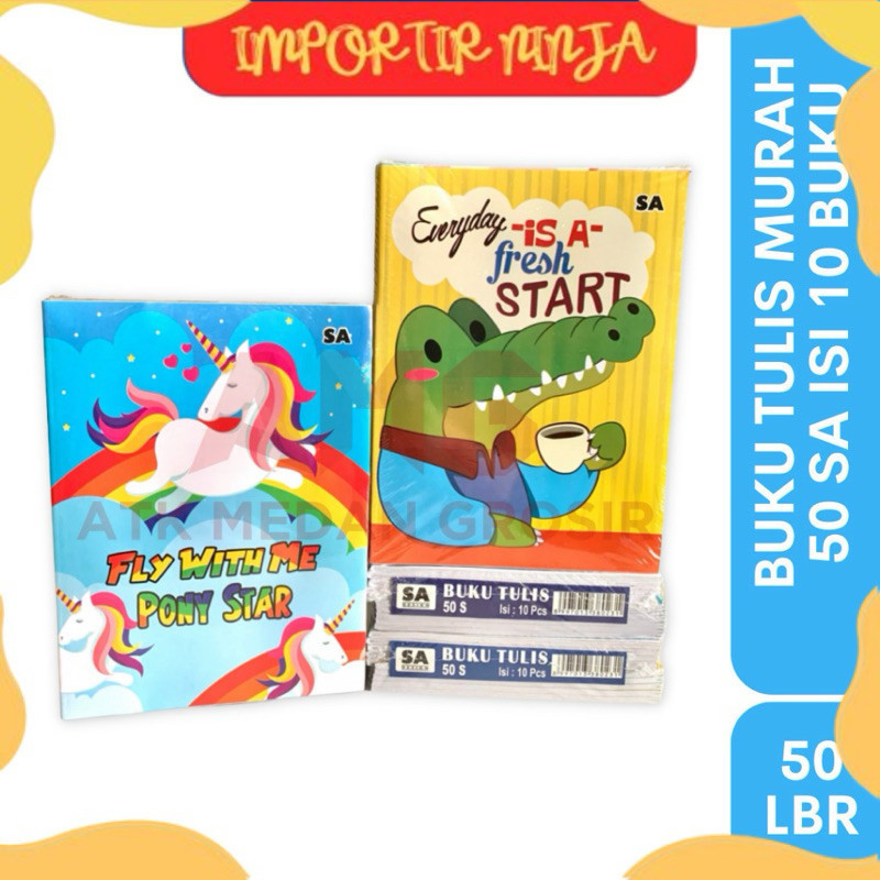 

IMPORTIR NINJA - BUKU TULIS SA 50 Lembar 10 pcs (1pack)