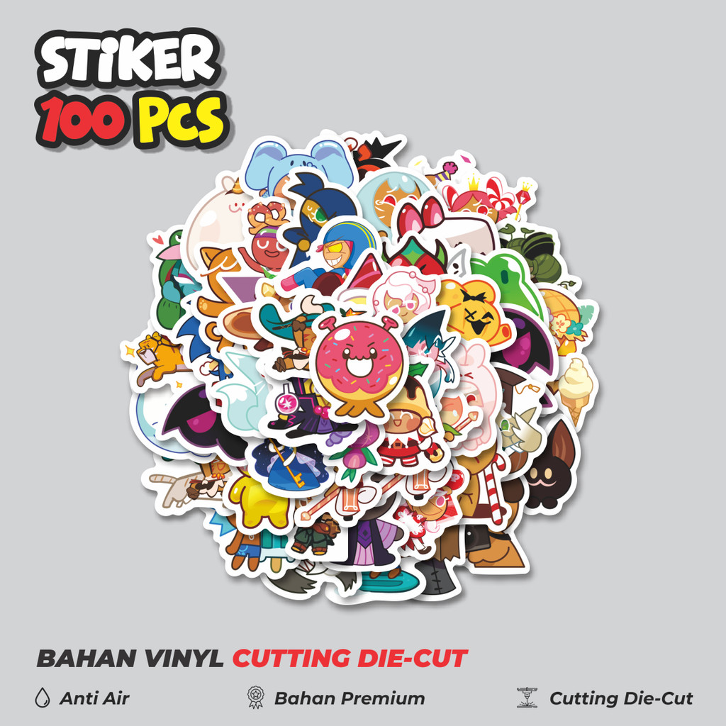 

Terbaru! 50 pcs Stiker Kartun Cookie Run Stiker Dekorasi Lucu Kreatif untuk Notebook, Skateboard, HP