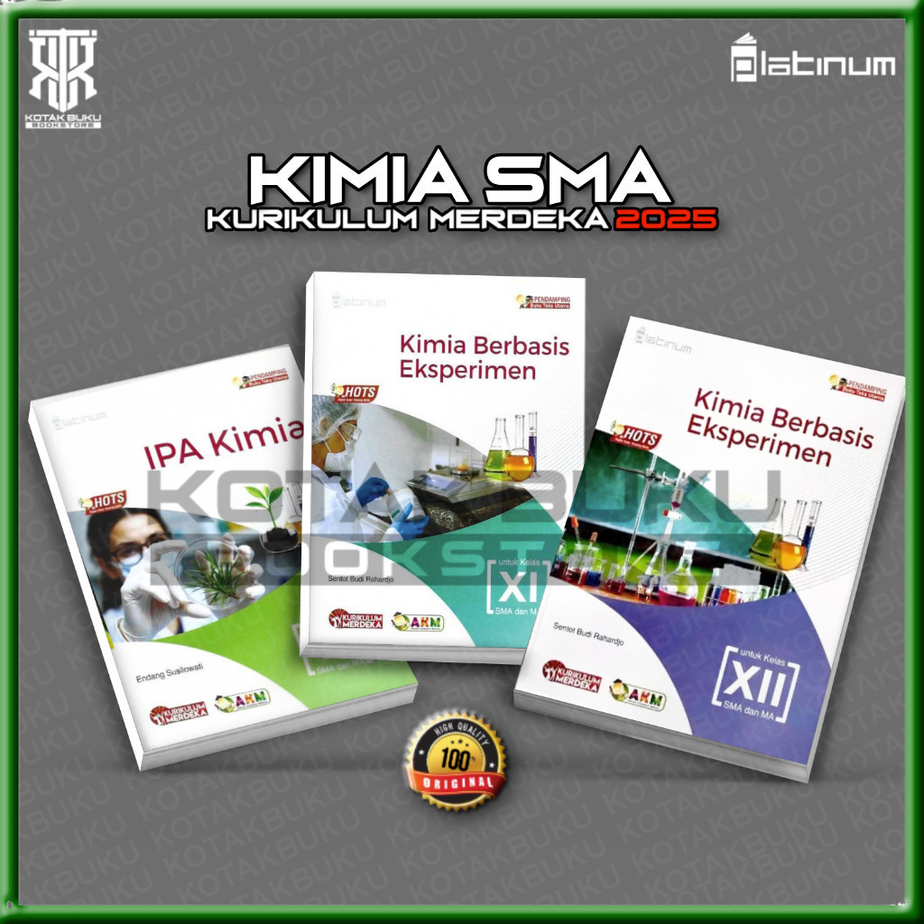 [ TS ] Buku Kimia Kelas 10 11 12 SMA Kurikulum Merdeka / Kimia Berbasis Eksperimen / Platinum / Revi
