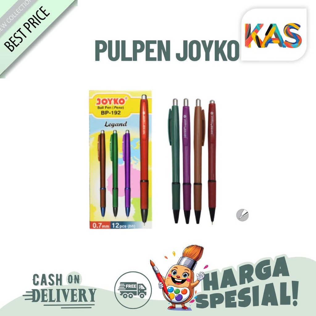 

Pulpen Joyko BP-192 Legand Tip 0.7 mm Ball Pen Tinta Hitam - Beli Satuan