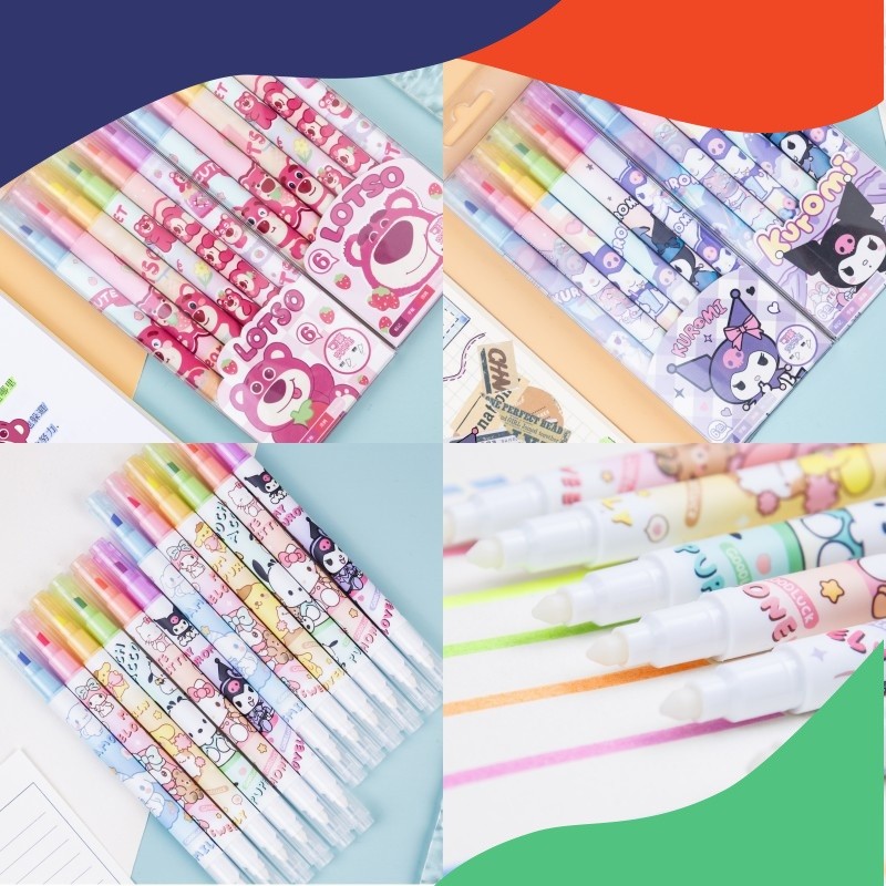 

COD (6PCS) SANRIO STABILO HAPUS HIGHLIGHTER 6 WARNA 2 IN 1 BISA DIHAPUS MOTIF SANRIO / STABILO 6 WARNA SET MOTIF CINNAMOROL KUROMI LOTSO SANRIO SALE