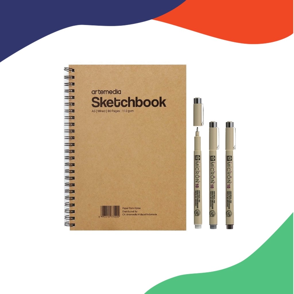 

COD Artemedia Paket Healing Sketchbook & Pigma Micron Drawing Pen SALE