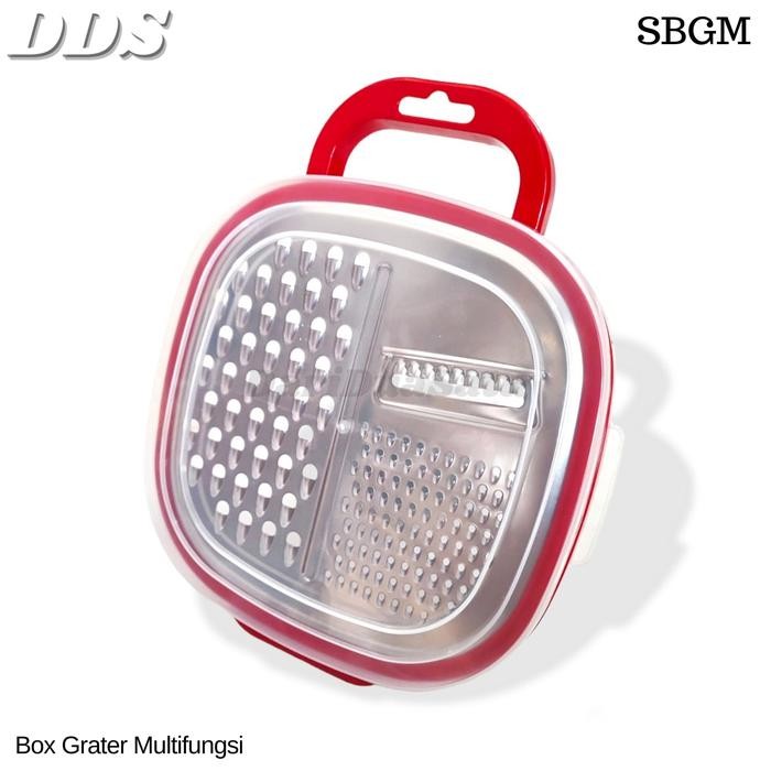 Parutan Sayur Buah dengan Box Wadah Penyimpanan Box Grater - Ungu