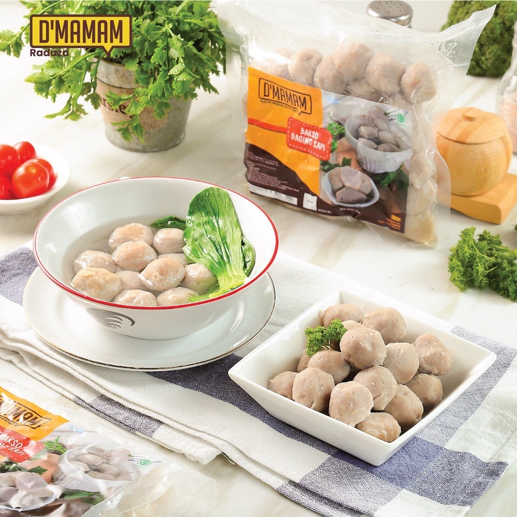 

Bakso Sapi D'MAMAM 350gr - No MSG, HALAL Terjamin, Terdaftar BPOM, Gurih Alami