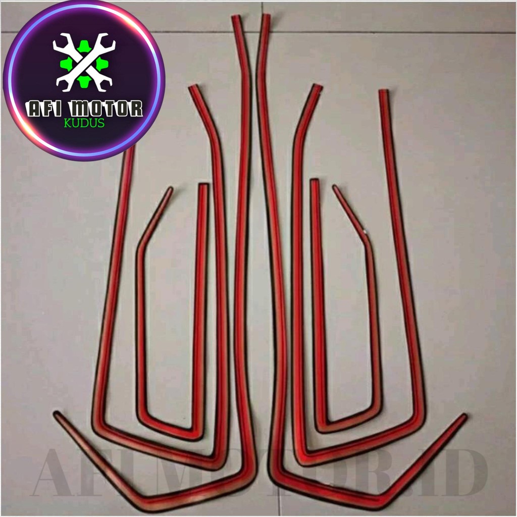 Striping Stiker Polet List Motor HONDA GL 100 Merah Cacing GL100 1982 82 Lis Body Bodi Full Set Stan
